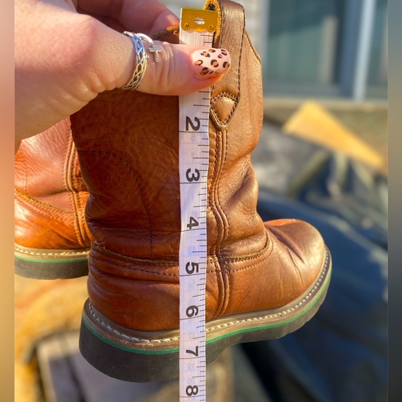 Little Kids John Deere Man Made Upper Leather Work Boots | Size 2M - Picture 7 of 9